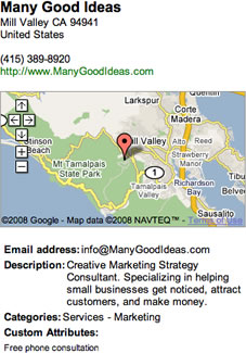 Many Good Ideas Google Maps Listing