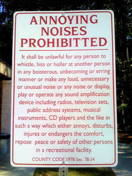 Annoying sign
