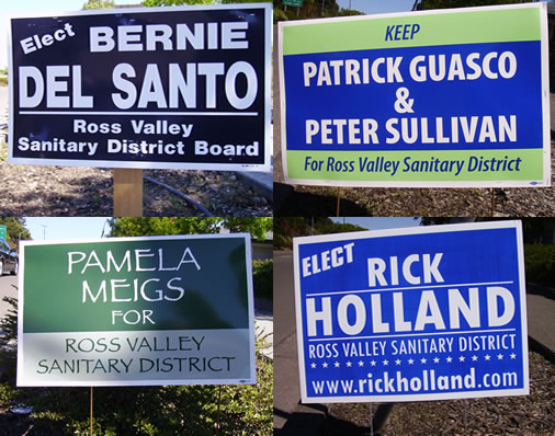 Marin Sheriff-Coroner Campaign Signs